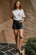 Shorts vaqueros de talle alto Ione - Gris oscuro