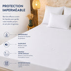 Uni Molleton Plast - Drap Housse - Blanc