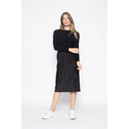 Open-Back Boat Neck Cashmere Jumper Leslie Black, 100% Cashmere, 2-Ply, Jersey - Women
