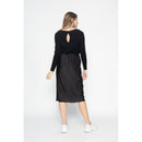 Pull Col Bateau Dos Ouvert Leslie Noir, 100% Cachemire, 2 Fils, Jersey - Femme