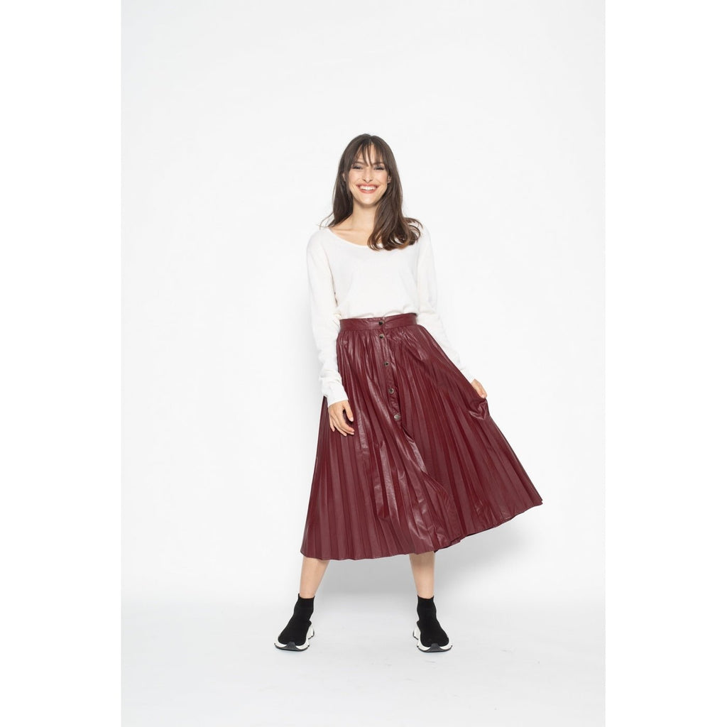 Pull Col Bateau Loose Lanfon Ivoire, Jersey, 100% Cachemire, 2 Fils - Femme