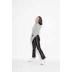 Jersey De Cuello Alto Bise Gris Heather, Jersey, 100% Cachemira, 2 Hilos - Mujer