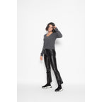 Pull Col V Galise Gris Sombre, Jersey, 100% Cachemire, 2 Fils - Femme