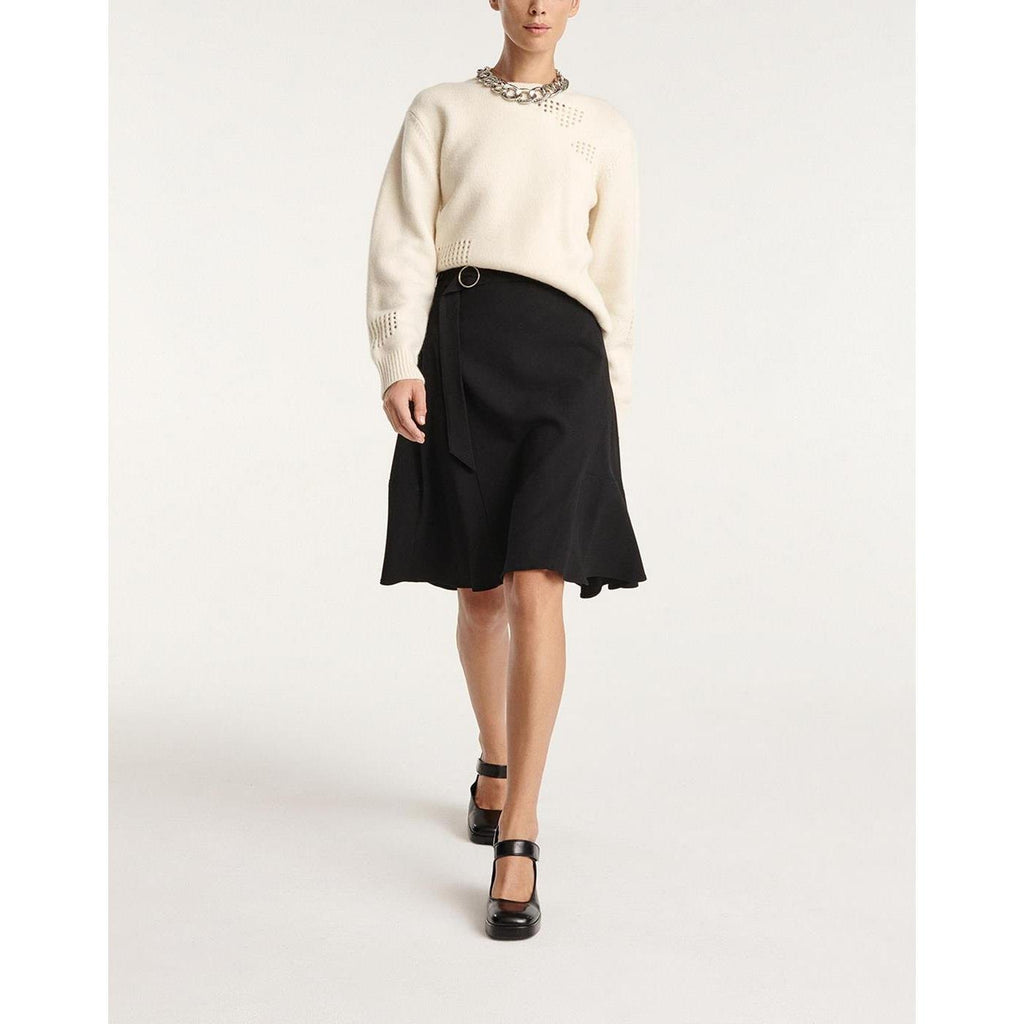 The Kooples - Pull Fin Laine Écru À Détail Texturé - Femme