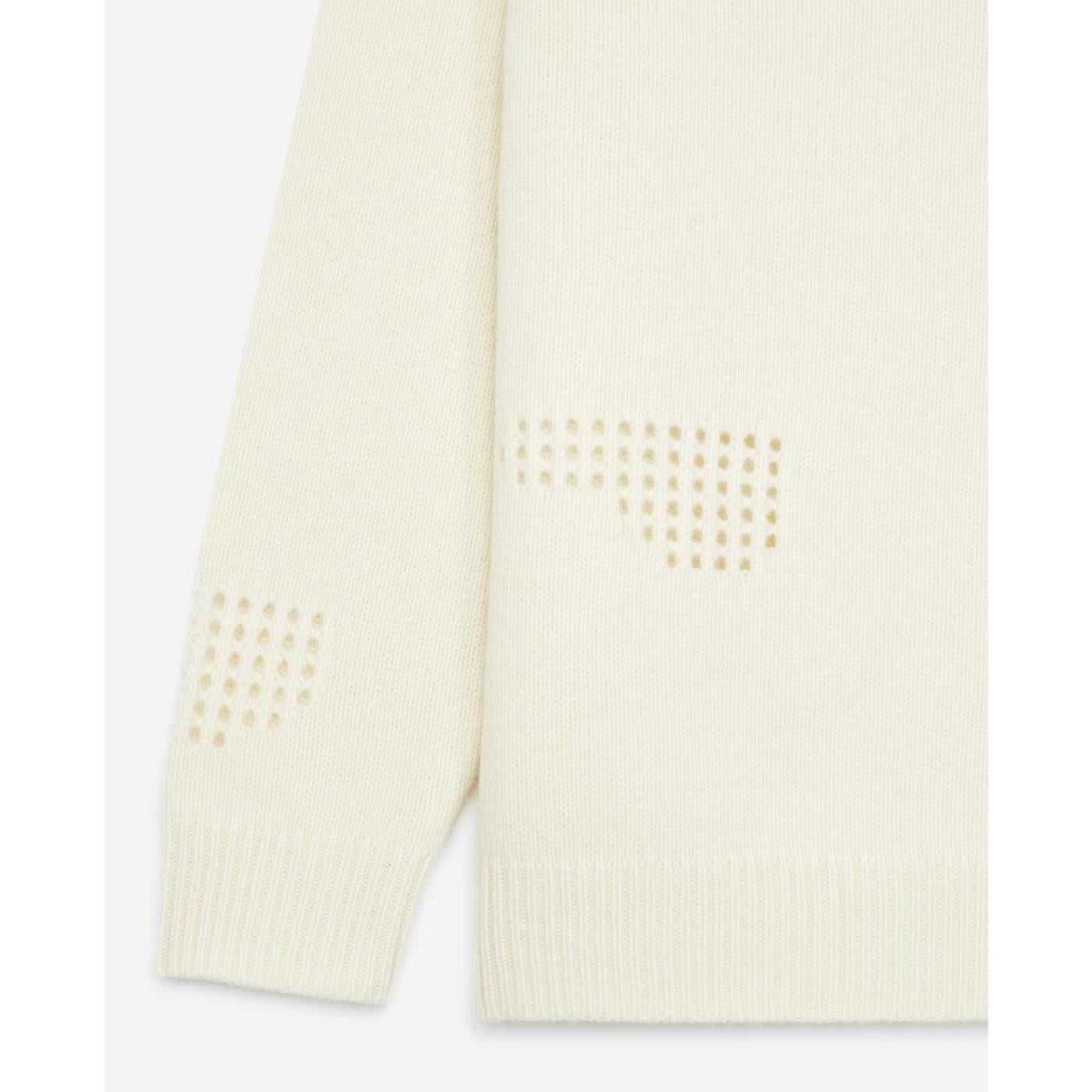 The Kooples - Pull Fin Laine Écru À Détail Texturé - Femme