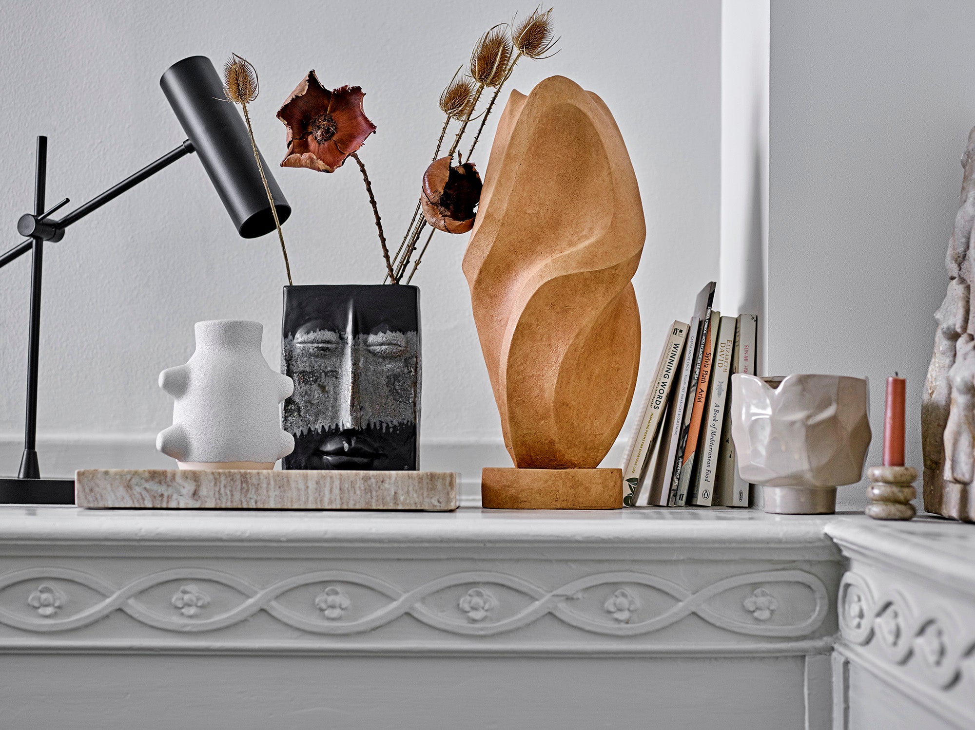 Birka - Deco Vase - White - Ceramic