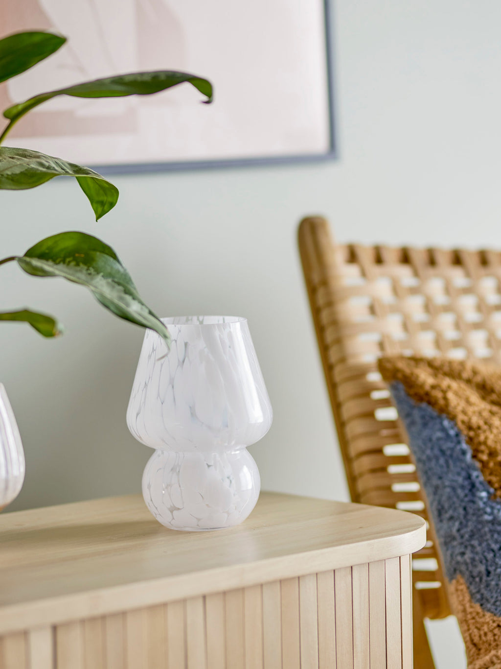 Halim - Set of 4 Vases - White - Glass