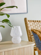 Halim - Set of 4 Vases - White - Glass