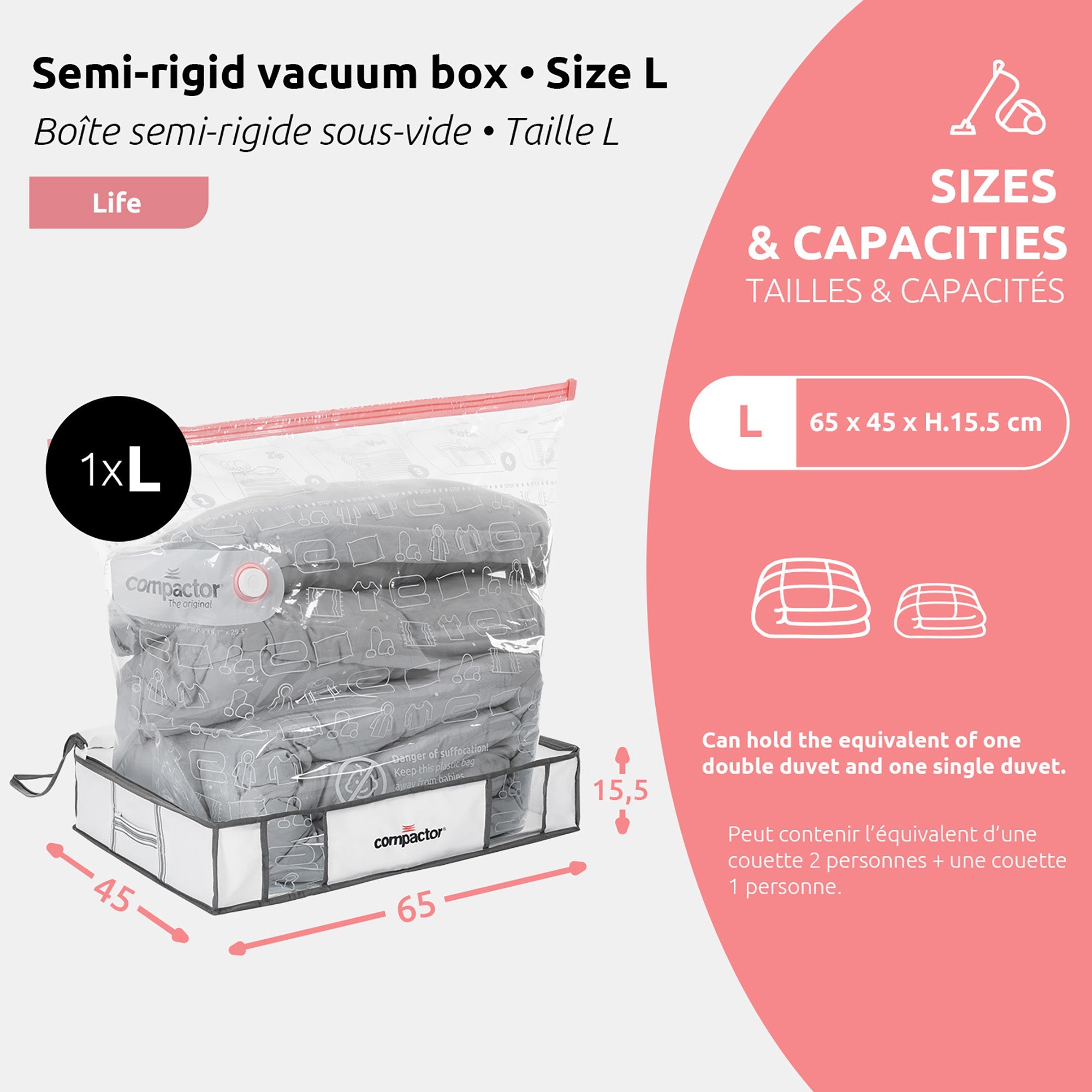 Housse De Rangement Sous Vide Ecologik - 2 Tailles