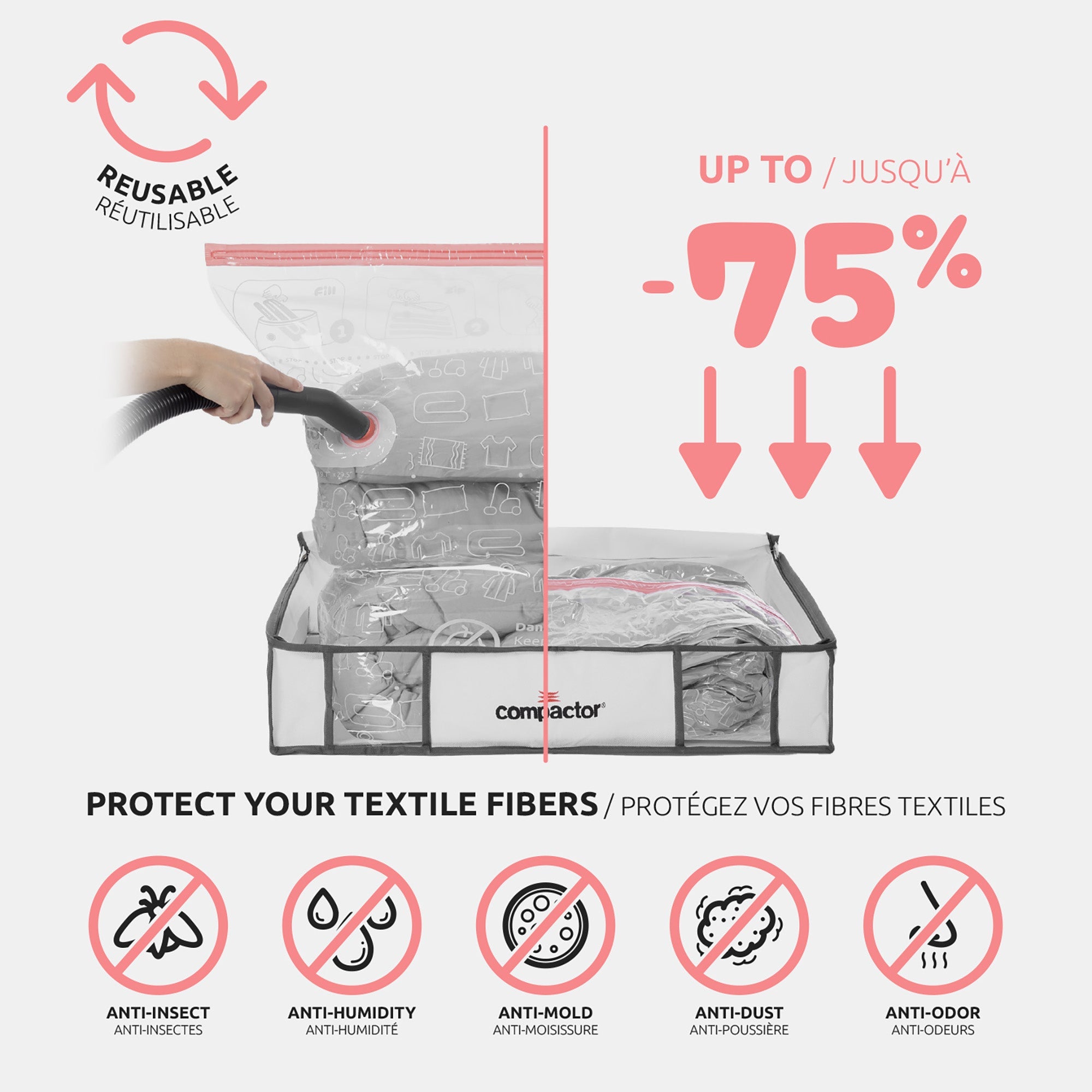 Housse De Rangement Sous Vide Ecologik - 2 Tailles