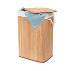Panier À Linge Rectangulaire En Bambou