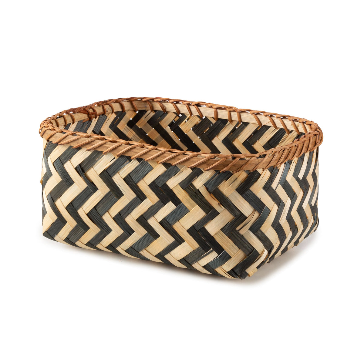 Cesta De Almacenaje De Bambú Trenzado - Talla M