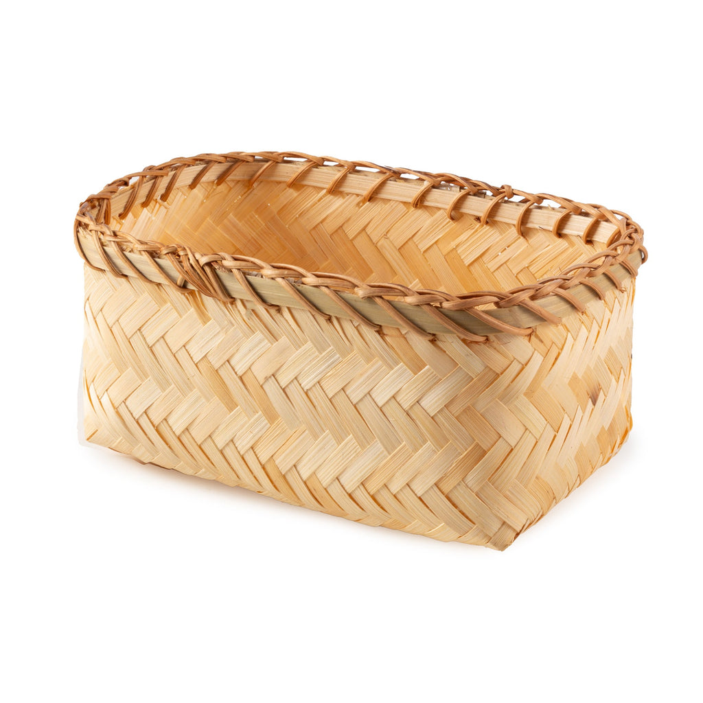 Cesta De Almacenaje De Bambú Trenzado - Talla M