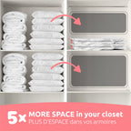 Lot 5 Sacs Rangement Sous Vide Aspispace - 3 Tailles