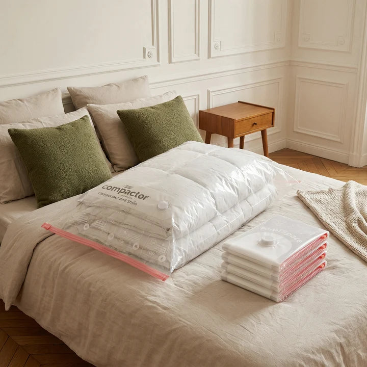 Lot 5 Sacs Rangement Sous Vide Aspispace - 3 Tailles