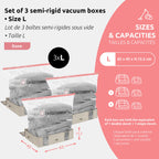 Lot 3 Housses Rangement Sous Vide - Taille L