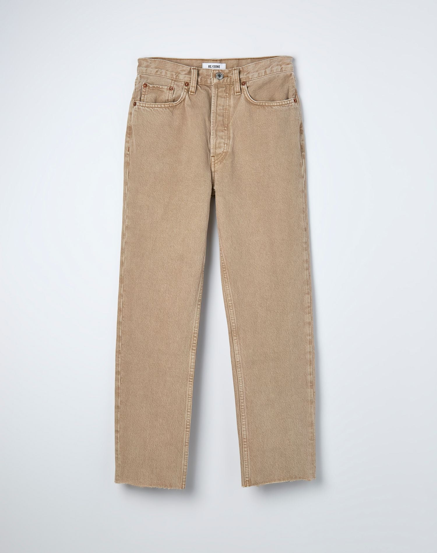 70S Stove Pipe Jeans - Washed Khaki