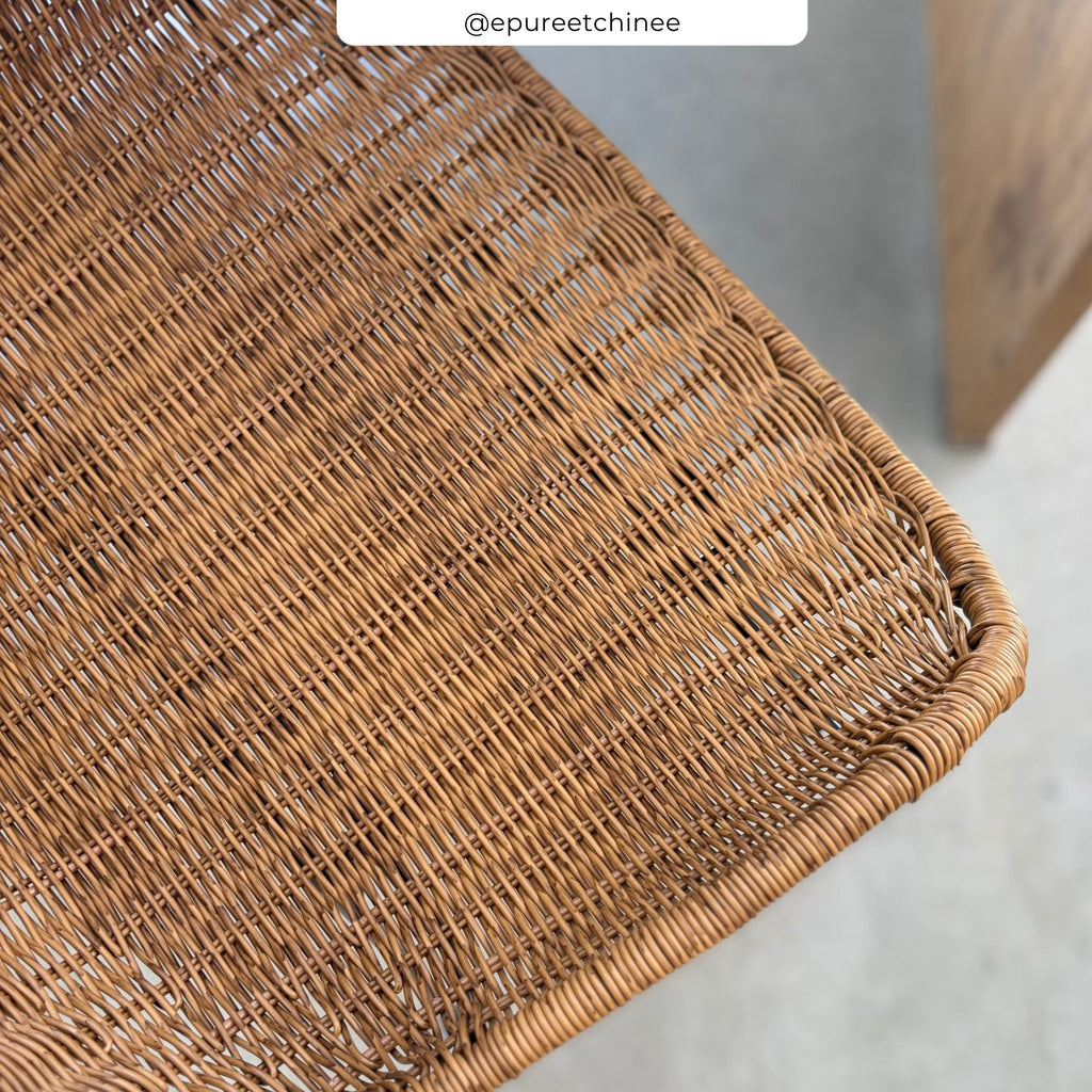 Carmela - Set of 2 Central Island Chairs in Natural Resin Rattan