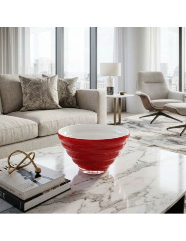 Anelli - Coupe - Ø28 Cm H14 Cm - Opale/Rouge