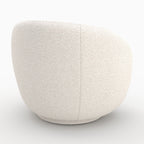 Naya - White Bouclé Fabric Armchair