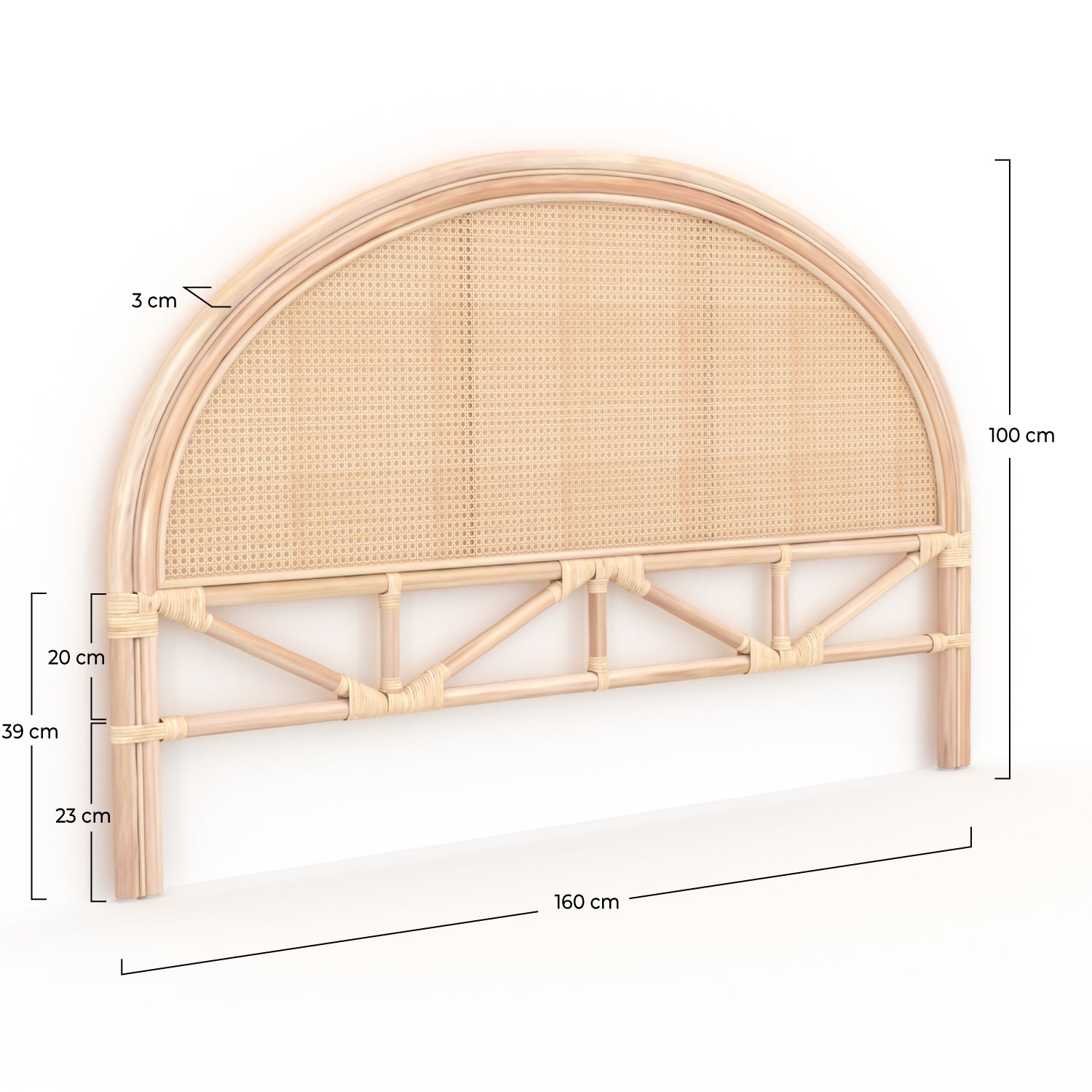 Néora - Rattan And Canework Headboard