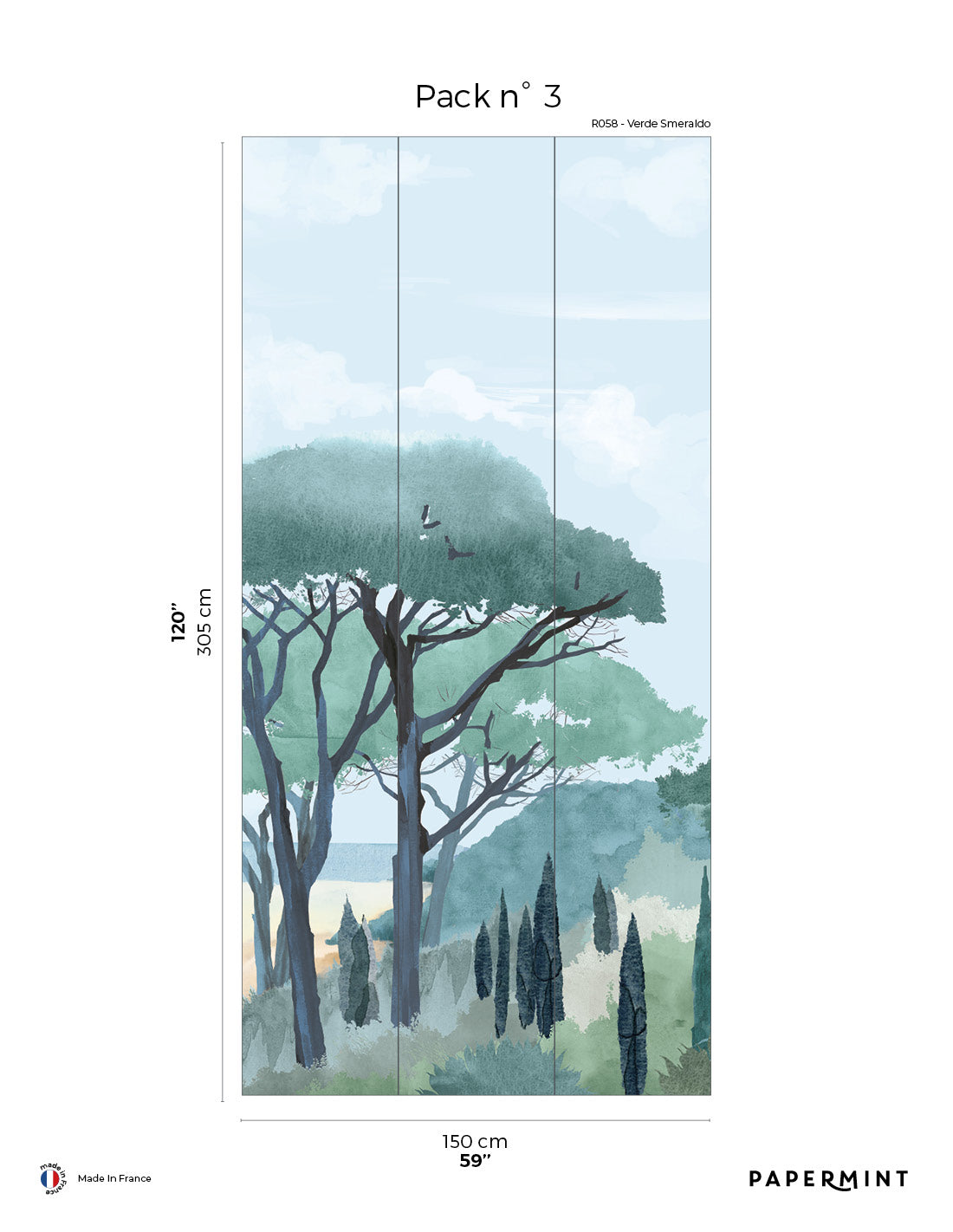 Fresque Riviera La Spiaggia - Verde Smeraldo