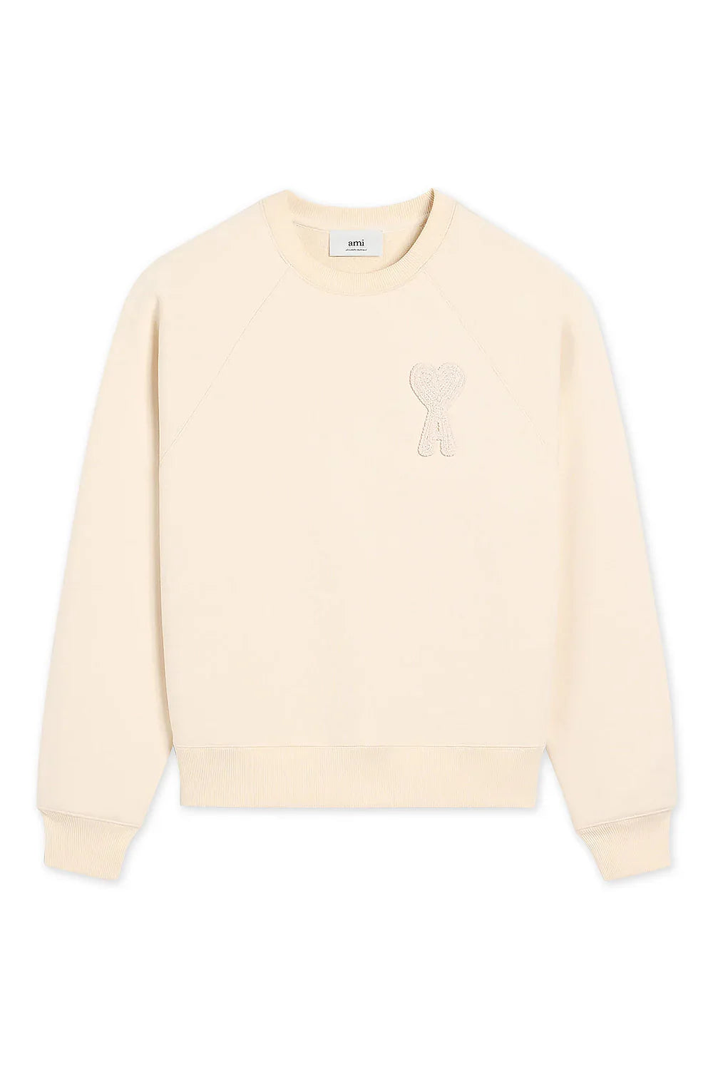 Ami Paris - Sudadera Ami De Coeur - Parche Beige