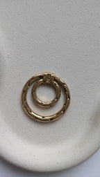 Vintage Ysl Scarf Ring - Double Golden Rings