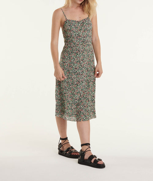Long Flowy Sleeveless Printed Dress - Women