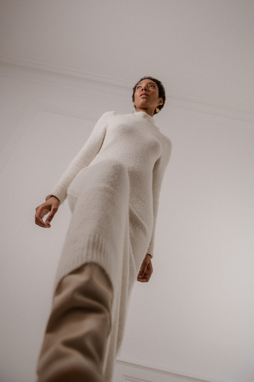 Plume Paris - Robe Maille Uma - Ecru