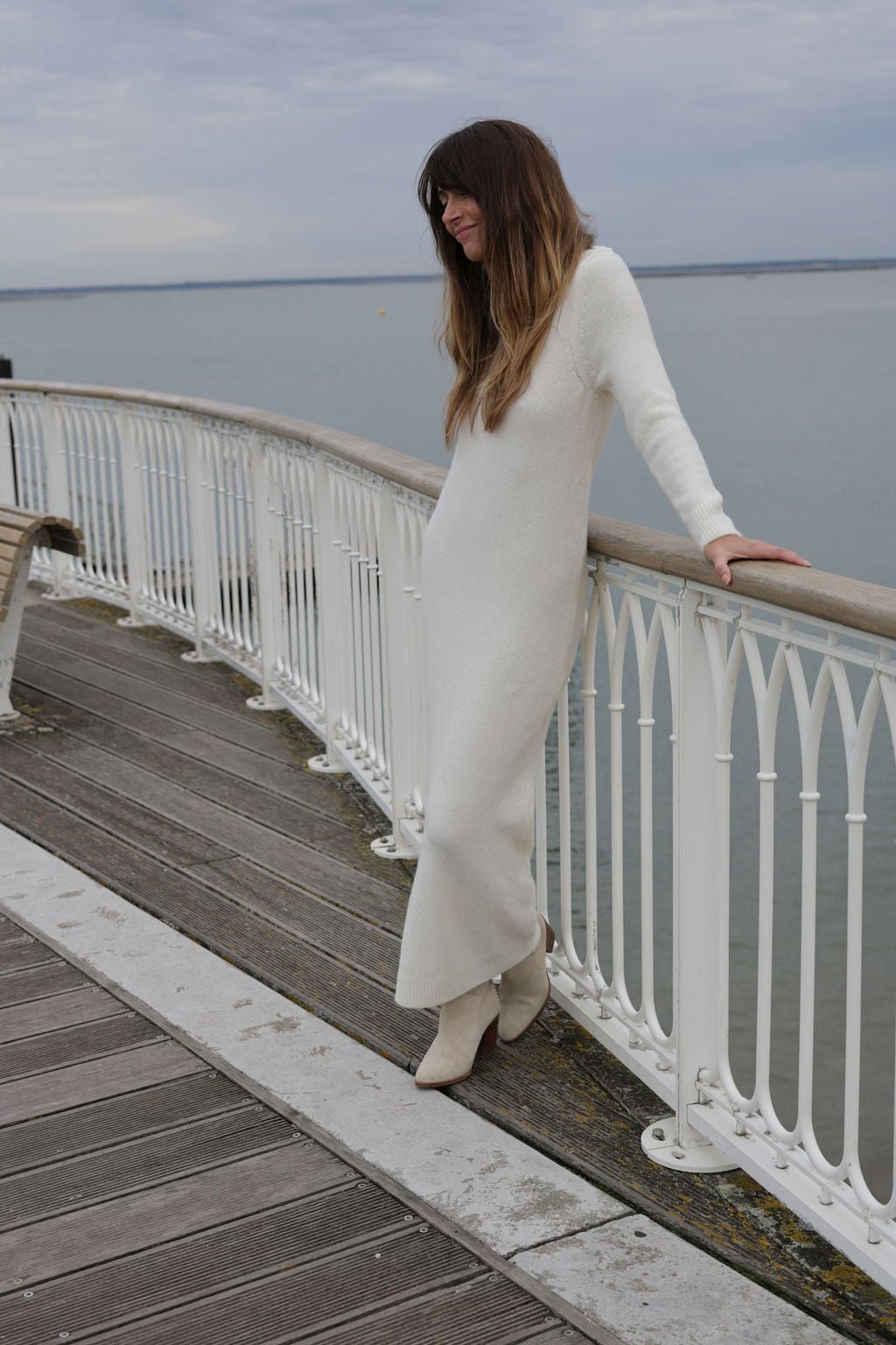 Plume Paris - Robe Maille Uma - Ecru