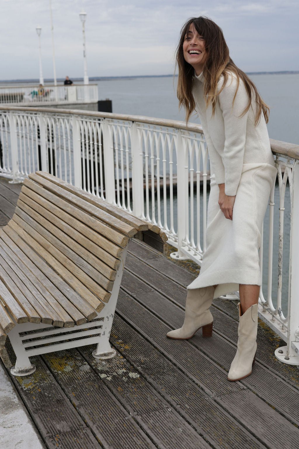 Plume Paris - Robe Maille Uma - Ecru