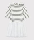 Robe Manches Courtes - Marshmallow / Argent - Enfant Fille