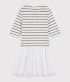 Robe Manches Courtes - Marshmallow / Argent - Enfant Fille
