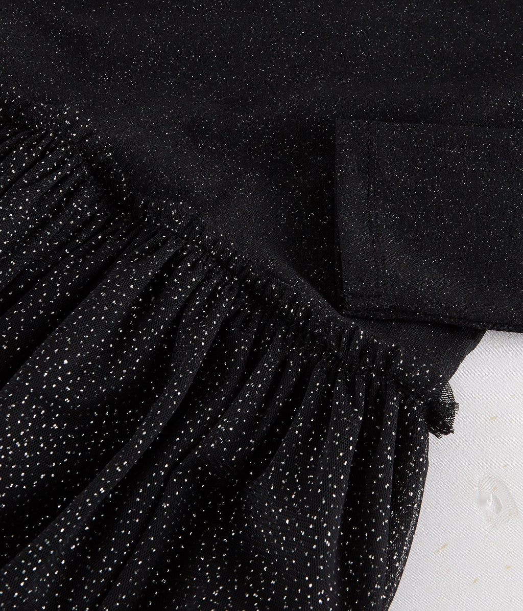 Robe Manches Longues - Black / Or - Femme