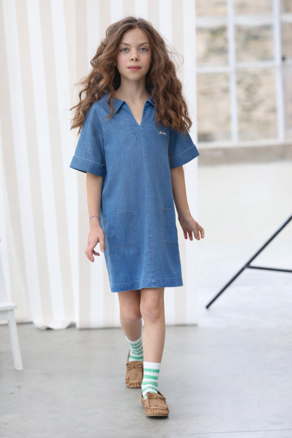Robe Romane Denim - Enfant Fille - Bleu Denim