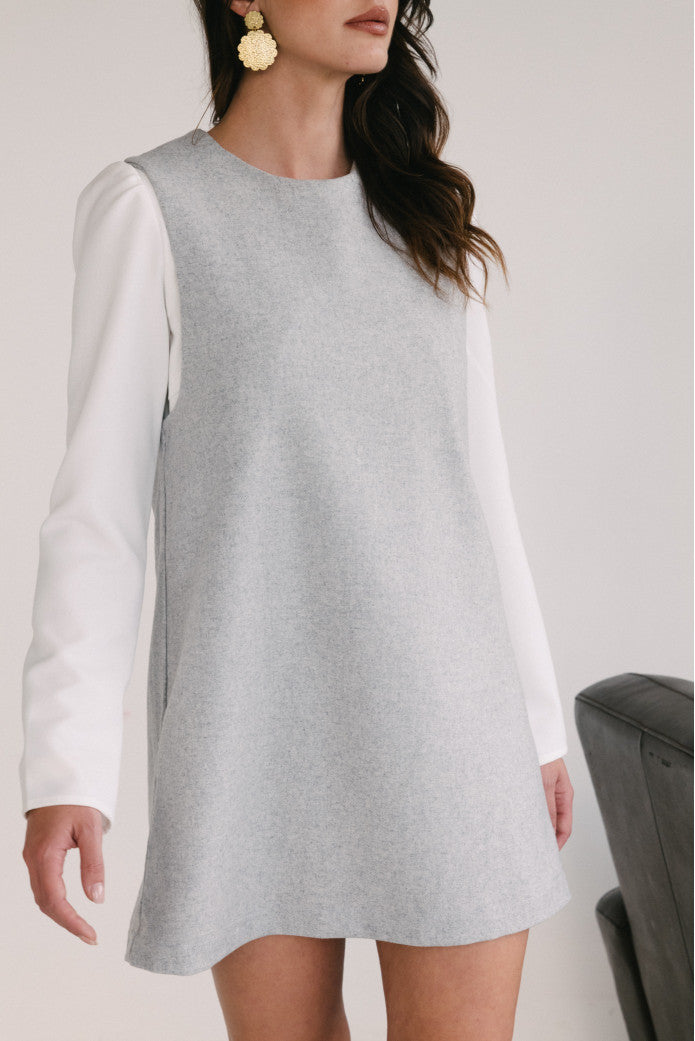 Romine Grey Wool Dress