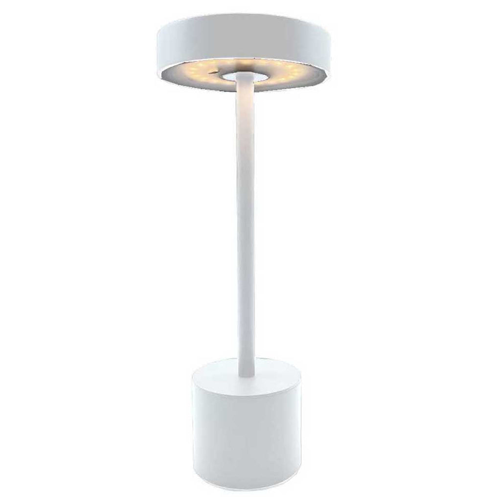 Roby - Lampe De Table Sans Fil - Acier - Blanc