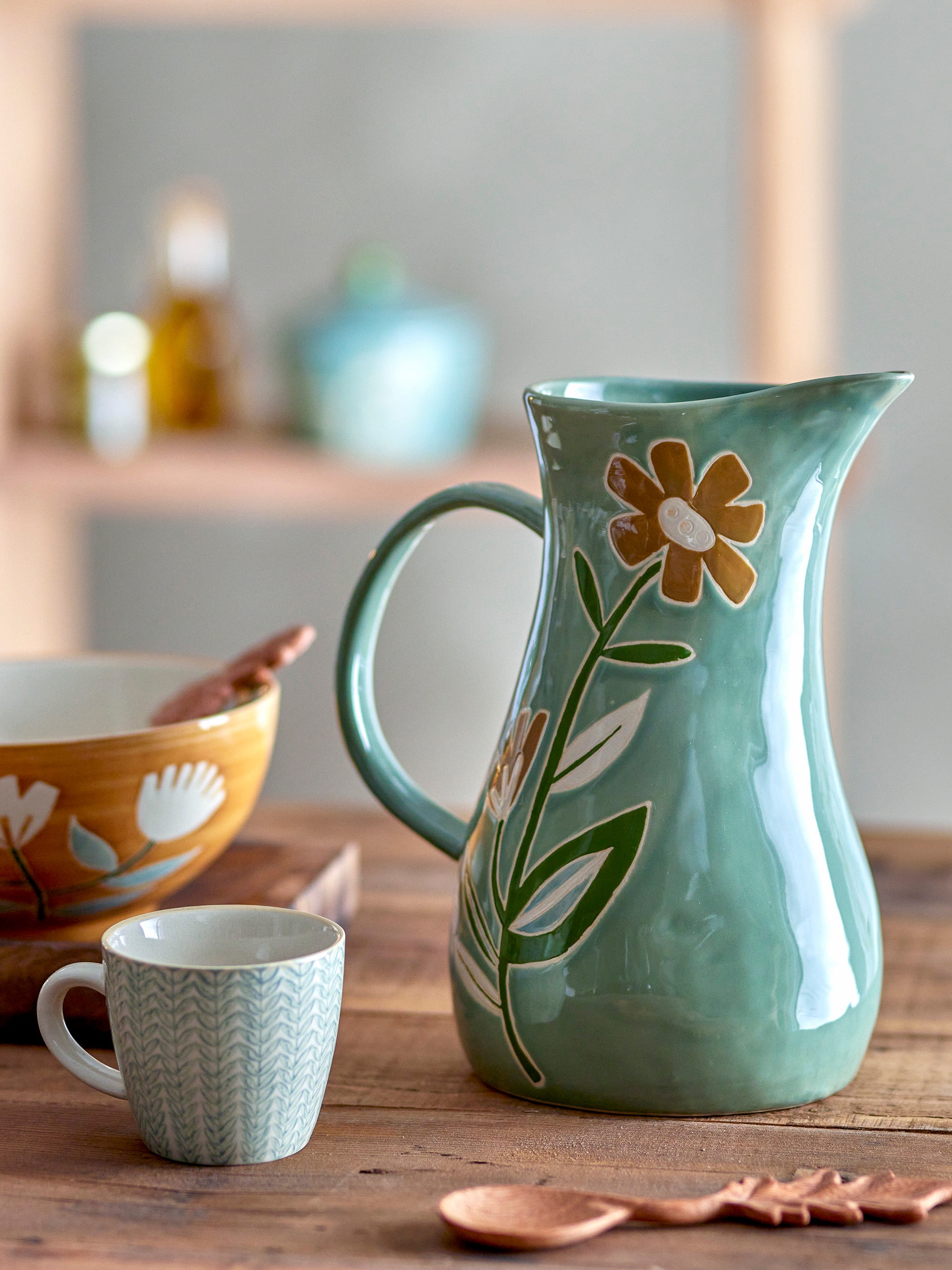 Tangier - Jug - Green - Stoneware