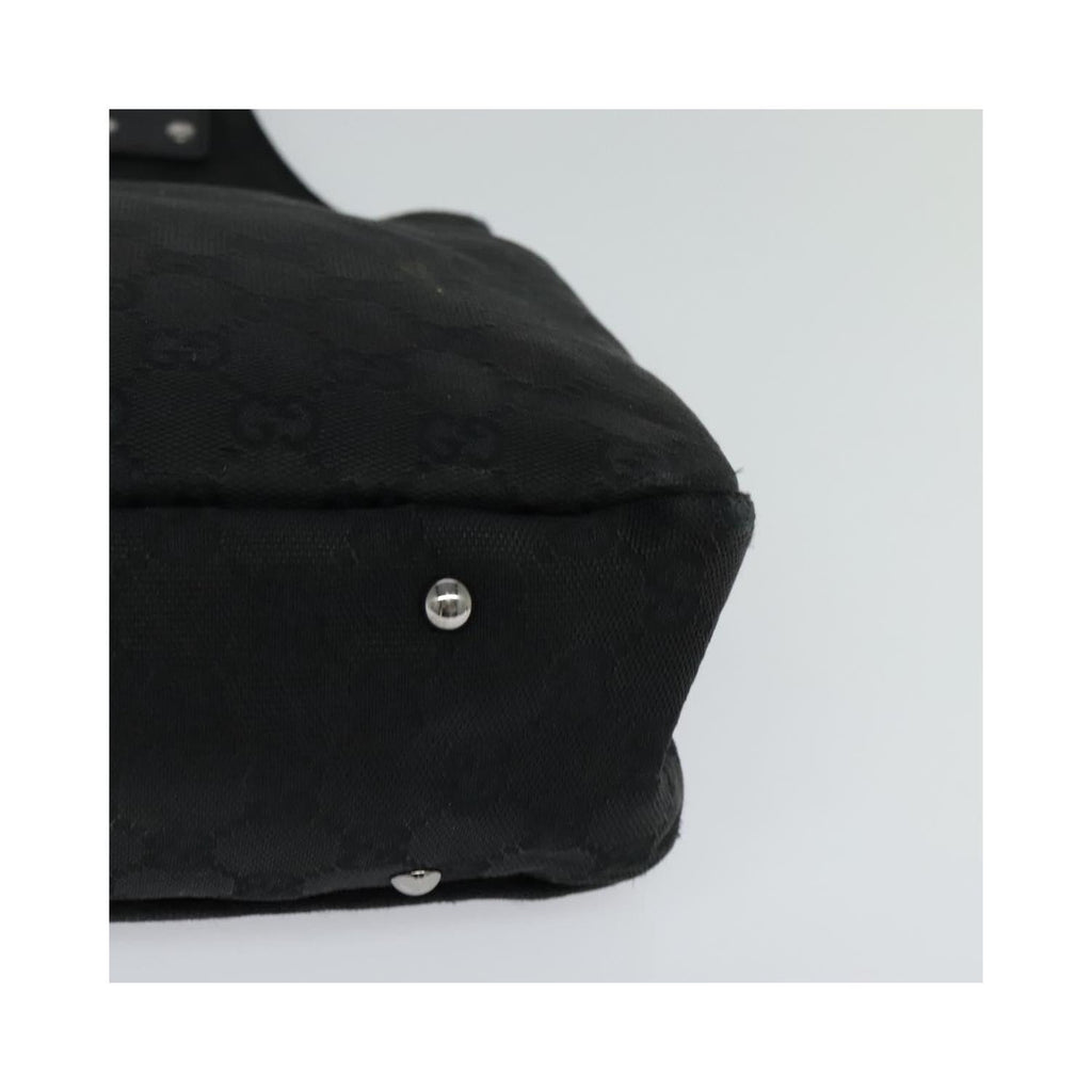 Gucci - Gg Canvas skuldertaske i lærred - Sort