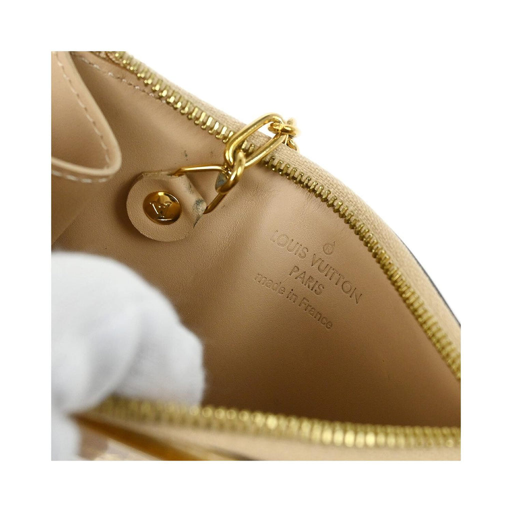 Louis Vuitton - Portefeuille Pochette Clés Nm Cuir Verni - Beige