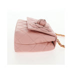 Chanel - Vintage Camellia Micro leather flap bag - Pink