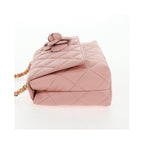 Chanel - Vintage Camellia Micro leather flap bag - Pink