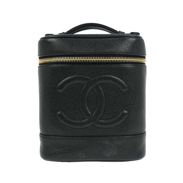 Chanel - Sac À Main Vintage Timeless Cosmetic Case Small Cuir - Noir