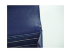 Chanel - Deauville Flap Wallet Lang Pung I Læder - Marineblå
