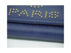 Chanel - Deauville Flap Wallet Lang Pung I Læder - Marineblå