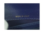 Chanel - Deauville Flap Wallet Lang Pung I Læder - Marineblå
