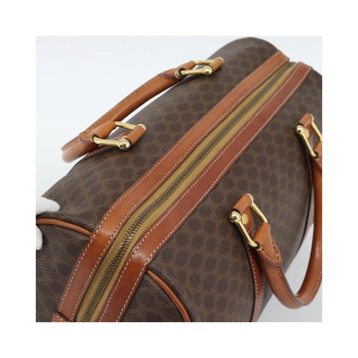 Celine - Sac À Main Vintage Macadam Boston Toile - Marron