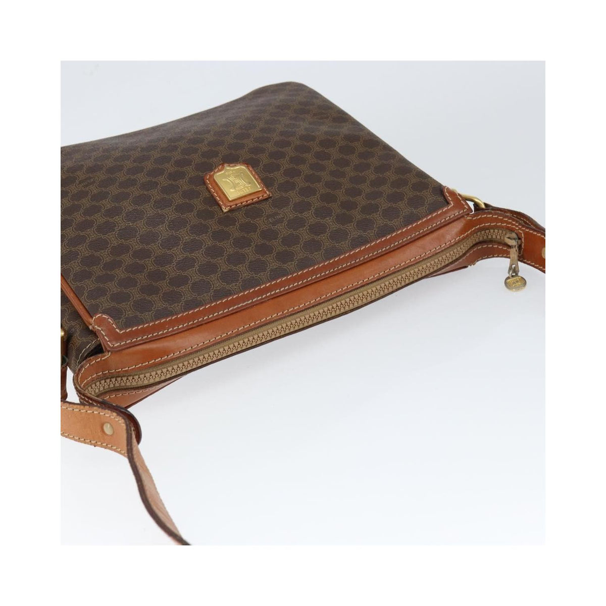 Celine - Macadam Canvas Shoulder Bag - Brown