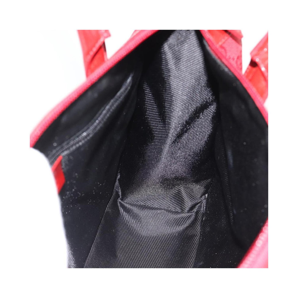 Gucci - Large structured open top-handle tote in canvas - Red